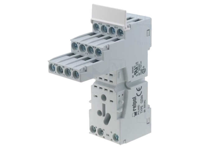 Socket; PIN: 14; 6A; 300VAC; T-R4; op paneel,op DIN-rail; -40÷70°C Socket; PIN: 14; 6A; 300VAC; T-R4; op paneel,op DIN-rail; -40÷70°C